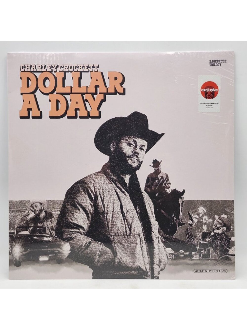Charley Crockett Dollar A Day Cantaloupe Orange Vinyl Poster
